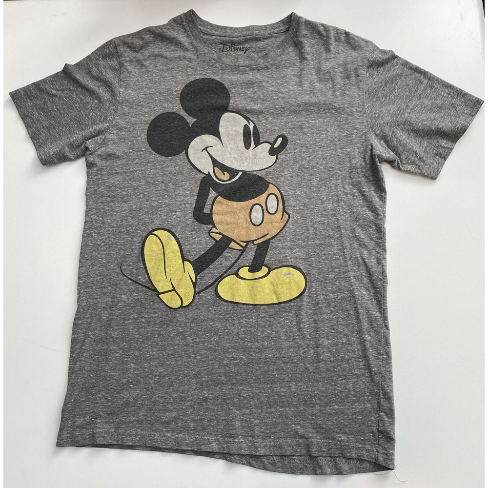 Disney T-Shirt Unisex Large Gray Good Mickey Mouse Graphic Tee